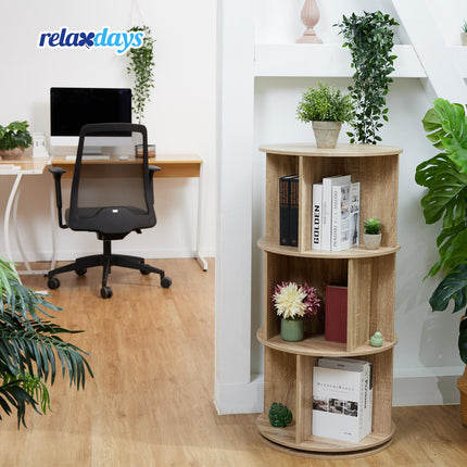 Rotating book tower