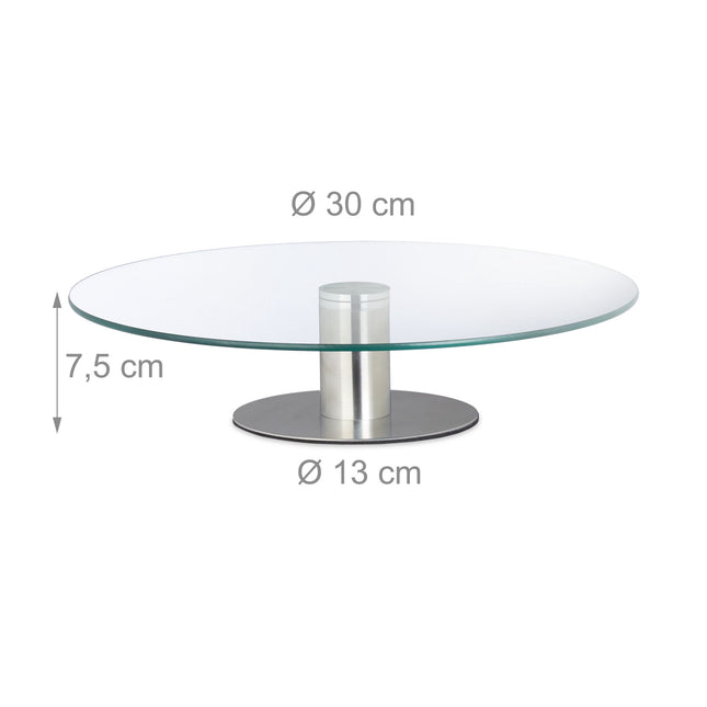 Rotating cake plate on foot