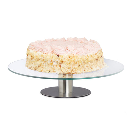 Rotating cake plate on foot