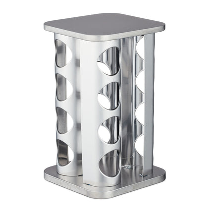 Rotating spice carousel with 16 glasses