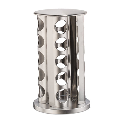 Rotating spice carousel with 20 jars