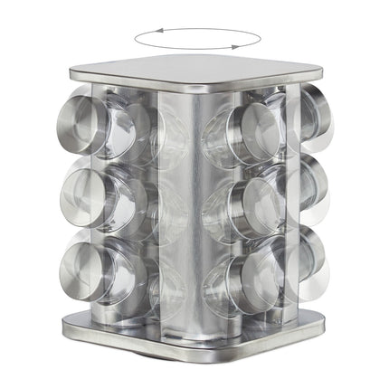 Rotating spice rack with 12 spice jars