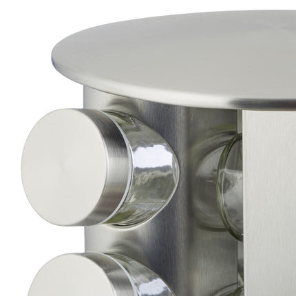 Rotating spice rack with 16 spice jars