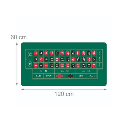 Roulette Gaming Mat 60x120 cm – Non-Slip, Foldable