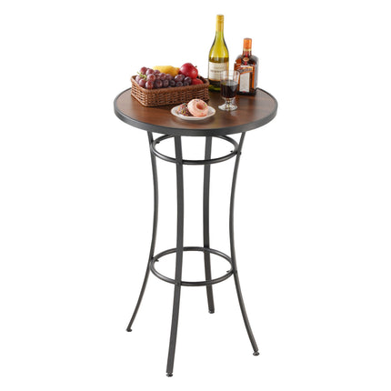 Round Bar Table, 23.6-Inch Top, 40-Inch Height, Black