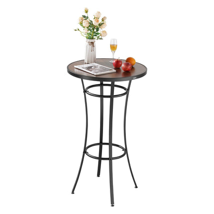 Round Bar Table, 23.6-Inch Top, 40-Inch Height, Black