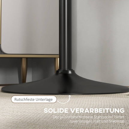Round Black Bar Table, MDF & Steel, Ø70 x 102 cm
