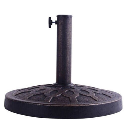Round Bronze Umbrella Base, Fits 38mm/48mm Poles