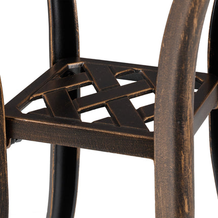 Round Cast Aluminium Patio Side Table, Weatherproof
