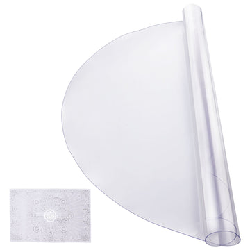 Round Clear PVC Table Protector 48x48 in, 2mm Thick