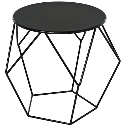 Round coffee table with storage - Metal basket design