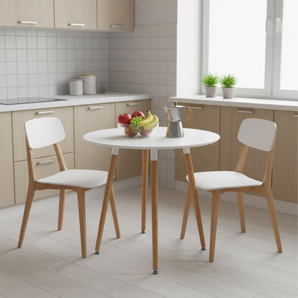 Round Dining Table, Bamboo Legs, Seats 4