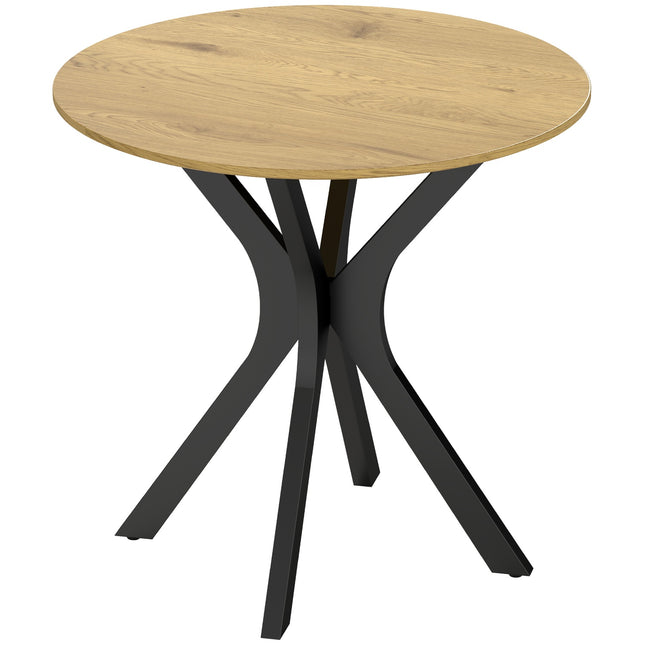 Round Dining Table, Modern Design, 78x78x75 cm, Natural Wood
