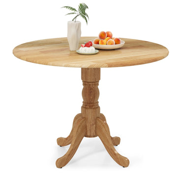 Ronde eettafel, rubberhout, 40 inch, plaats voor 4 personen