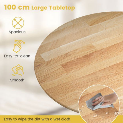 Round Dining Table, Rubber Wood, 40-Inch, Seats 4