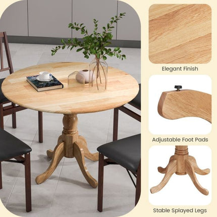 Round Dining Table, Rubber Wood, 40-Inch, Seats 4