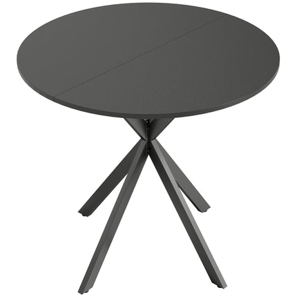 Round Dining Table, Wood Look, 80 cm, Adjustable Feet
