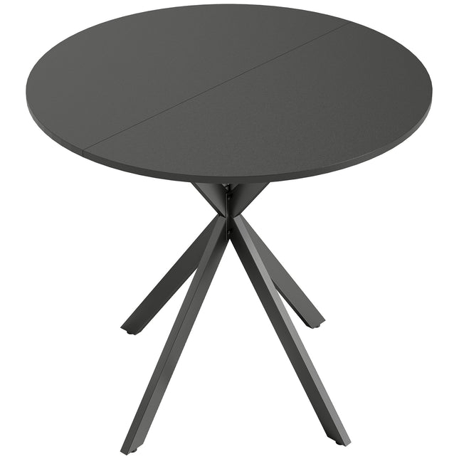 Round Dining Table, Wood Look, 80 cm, Adjustable Feet