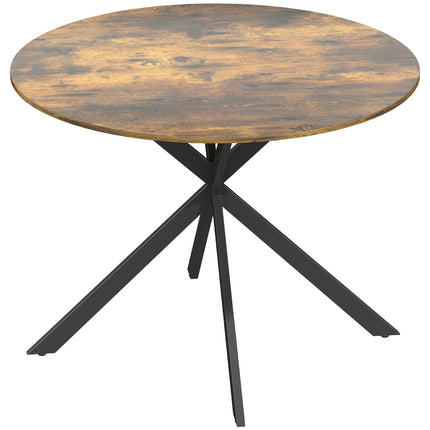 Round Dining Table, Wood-Look Surface, Seats 4, Ø100 cm