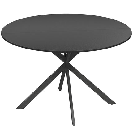 Round Dining Table, Wood-Look Surface, Seats 4, 120 cm