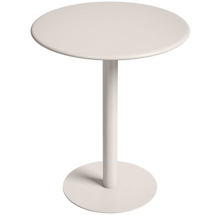 Round Dining Table for 2, Steel Frame, 60x60x72 cm, Beige