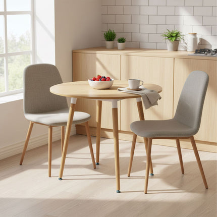 Round Dining Table with Bamboo Legs – Seats 4