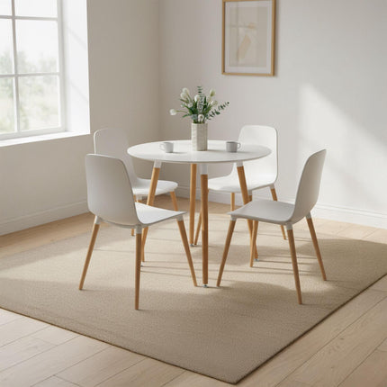 Round Dining Table with Bamboo Legs – Seats 4