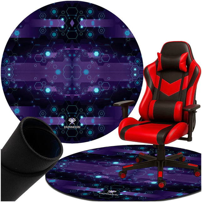 Round Gaming Chair Mat – Under-Desk Floor Protector