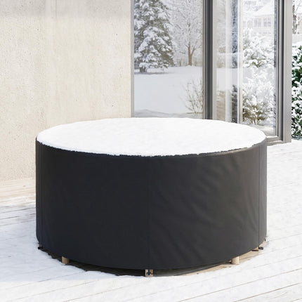Ronde tuinmeubelhoes, waterdicht, 420D Oxford, zwart
