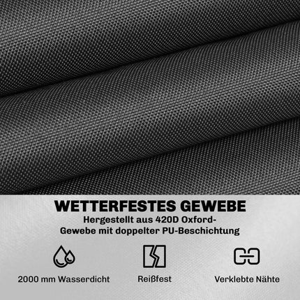 Ronde tuinmeubelhoes, waterdicht, 420D Oxford, zwart
