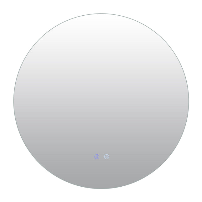 Round LED Bathroom Mirror with Anti-Fog, Adjustable Light