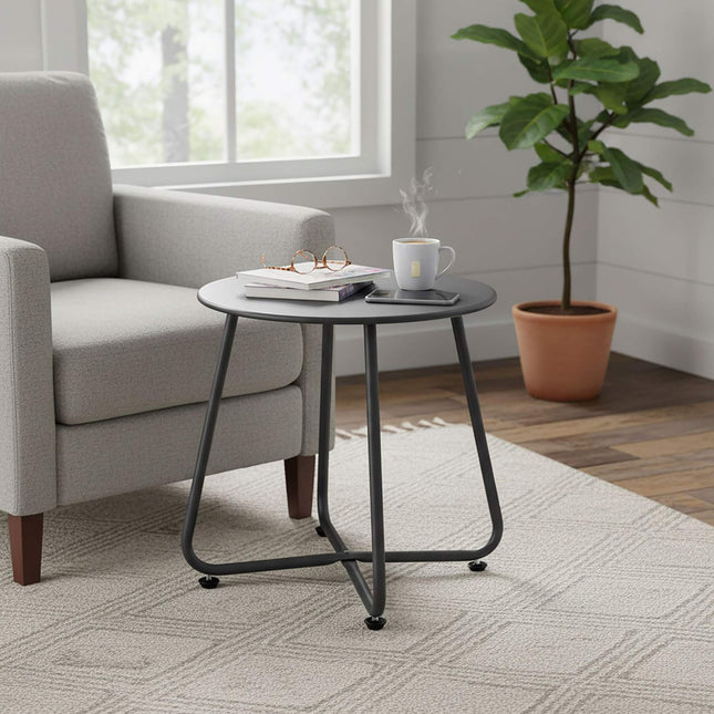 Round Metal Table – Indoor/Outdoor Use, Weatherproof