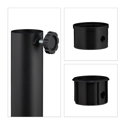 Round Parasol Stand in Black