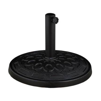 Round Parasol Stand in Black