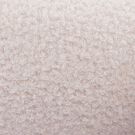 Round Plush Footstool – Teddy Fabric, Padded Seat