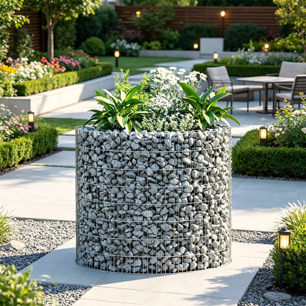 Round Steel Gabion for Planting – 90 x 80 cm