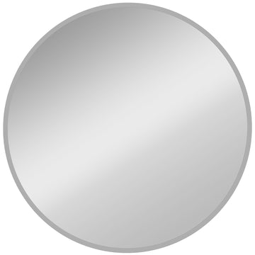 Round Wall Mirror, Modern Design, 61 cm, Silver