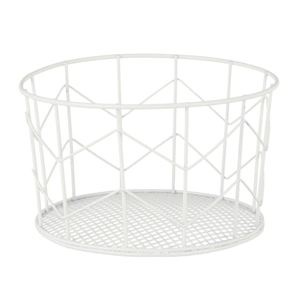 Round basket made of metal wire