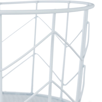 Round basket made of metal wire