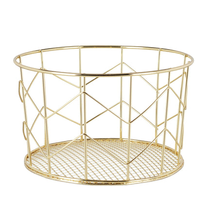 Round basket made of metal wire