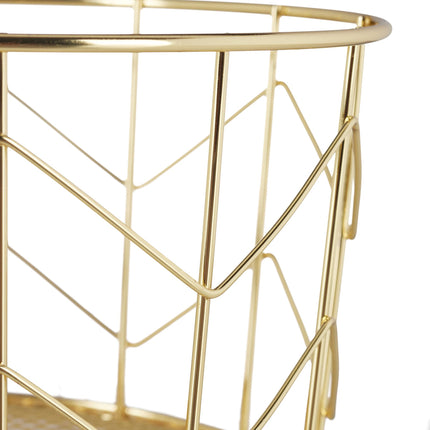 Round basket made of metal wire