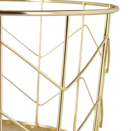 Round basket made of metal wire