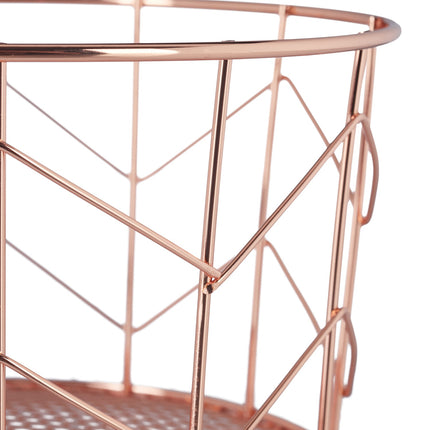 Round basket made of metal wire