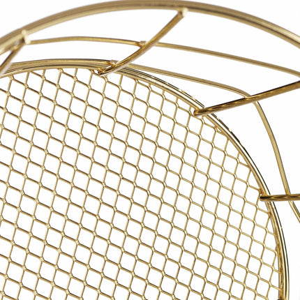 Round basket made of metal wire