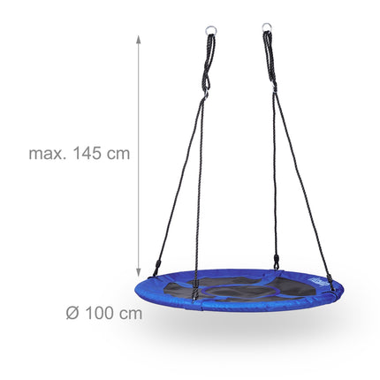 Round bird bow swing with closed seat