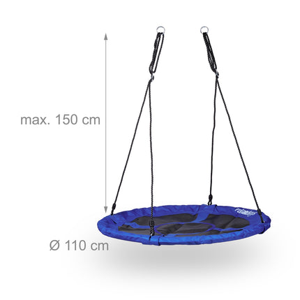 Round bird bow swing with closed seat