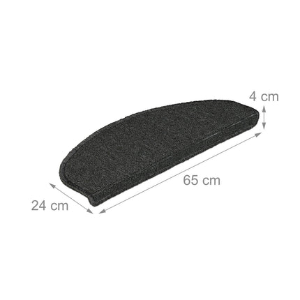 Rounded Stair Treads Set, 15-Pack – Non-Slip Step Mats