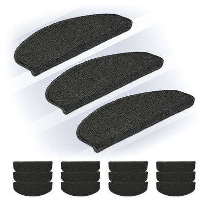 Rounded Stair Treads Set, 15-Pack – Non-Slip Step Mats