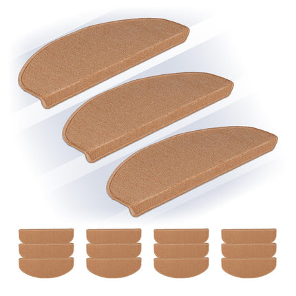 Rounded Stair Treads Set of 15 – Non-Slip, Self-Adhesive