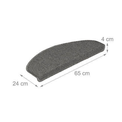 Rounded Stair Treads Set of 15 – Non-Slip, Self-Adhesive